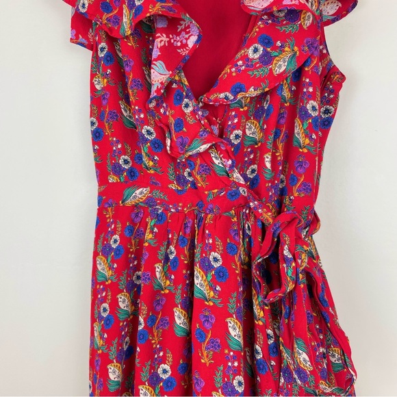 MAEVE • Sz. 0 Rosalia red floral wrap dress - Picture 4 of 10